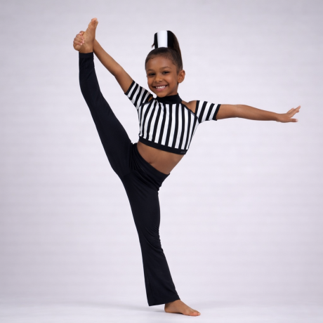 Top BLACK & WHITE STRIPES